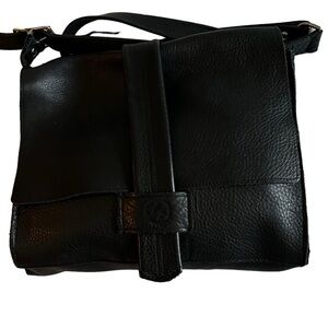 TWO FILLIES pebbled leather luxury black crossbody handmade in Montana